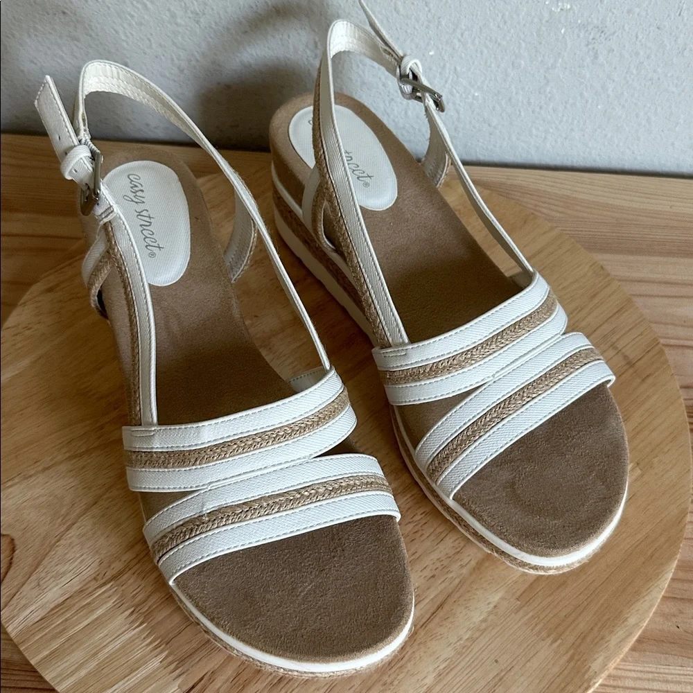 Easy Street Womens Mel Wedge Sandals